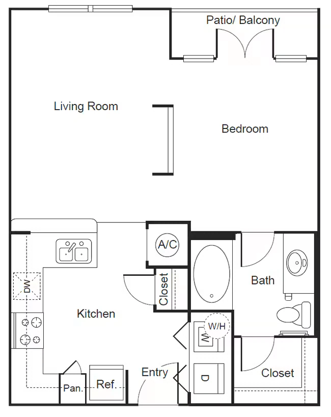 A1 - Studio 256 floor plan
